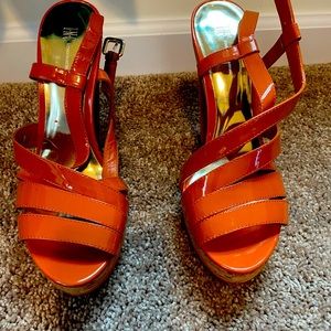 INC brand. Orange with tick heels